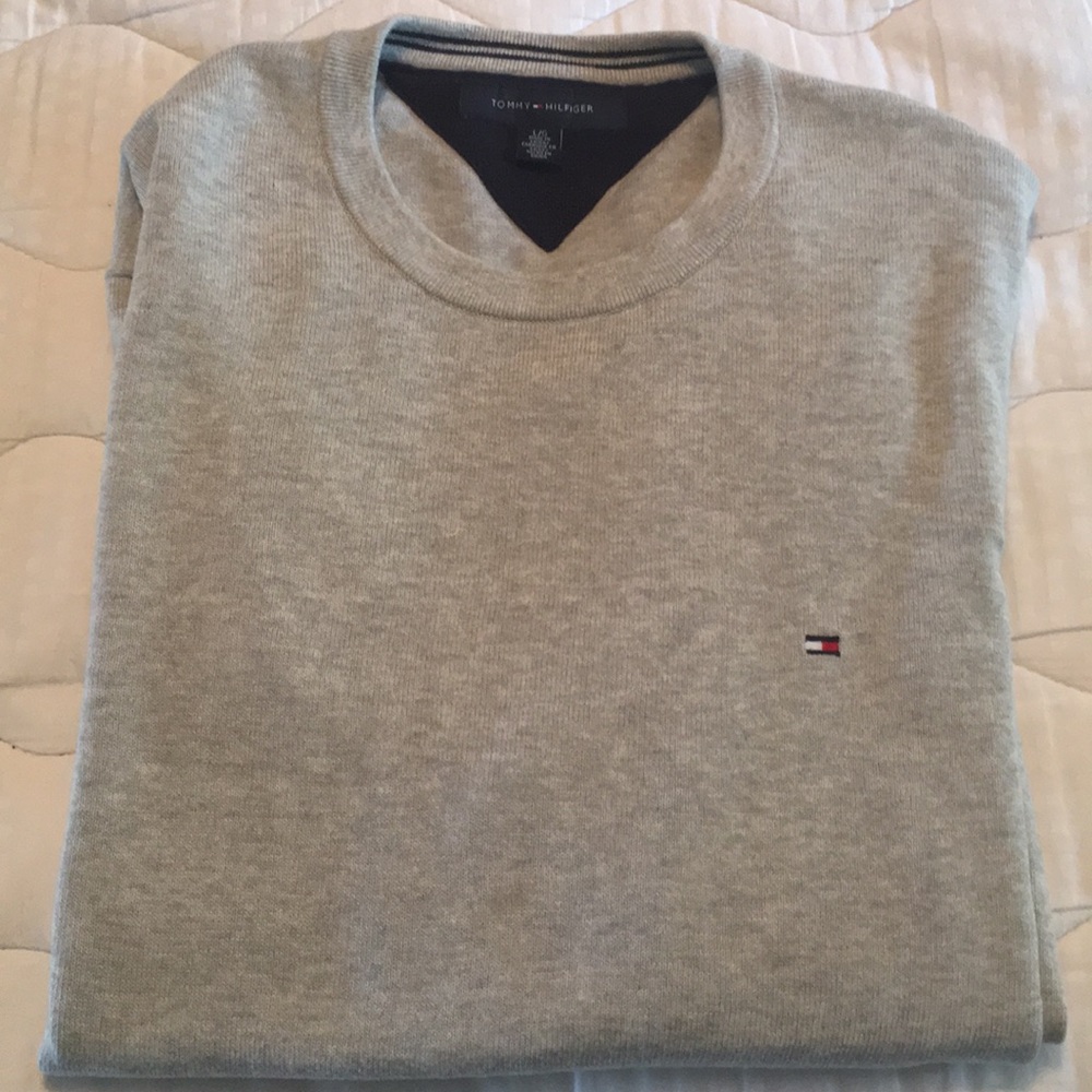 Tommy Hilfiger Gray Crewneck Sweater L/G